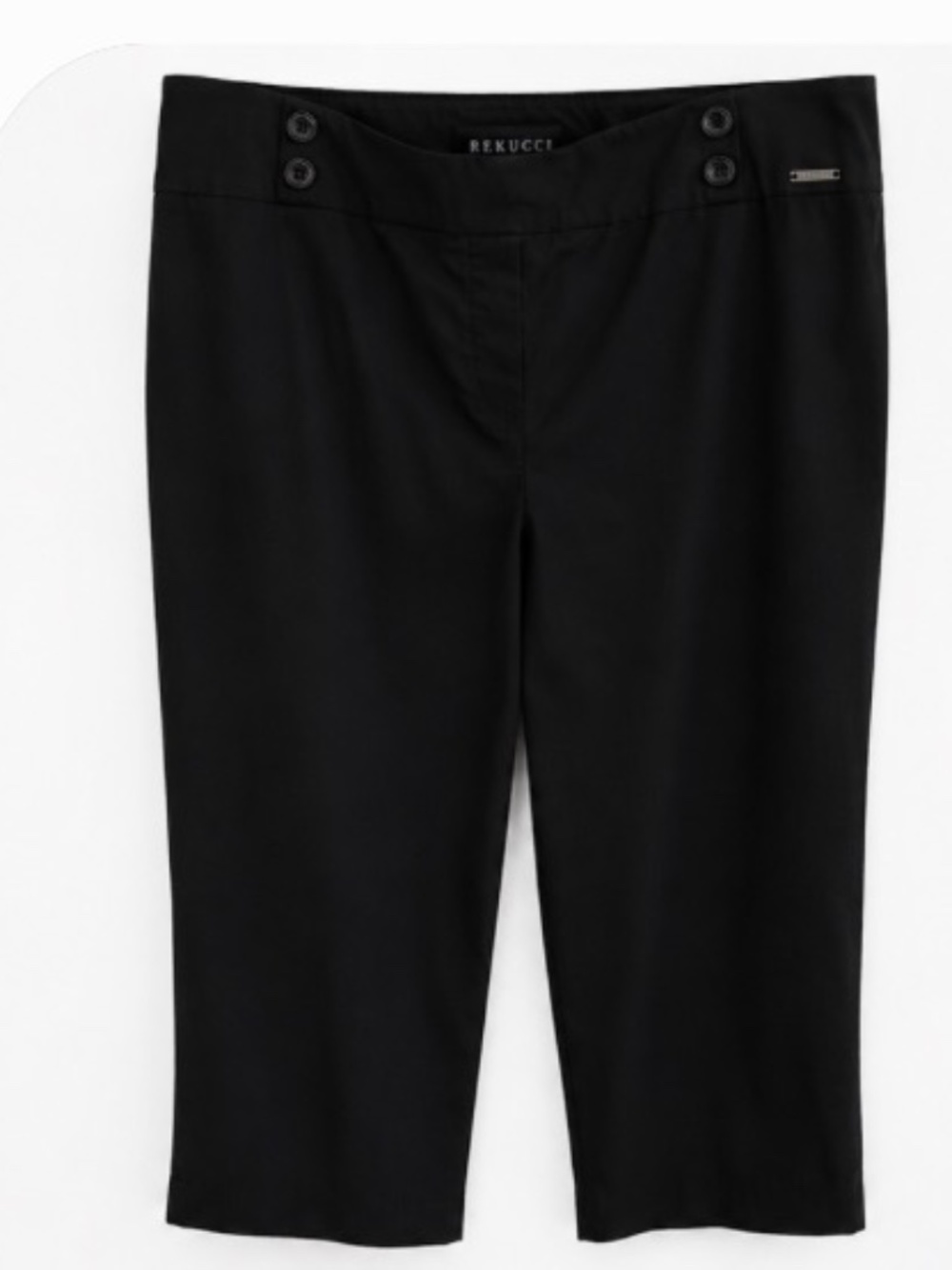 Rekucci Black Pull-On Capri Pants | Women's Plus Size 18 Tall